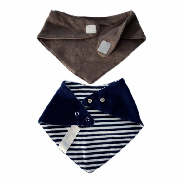 2pc Bandana Infant Bibs Thanksgiving Gobble/Dream Big - Picture 3 of 5